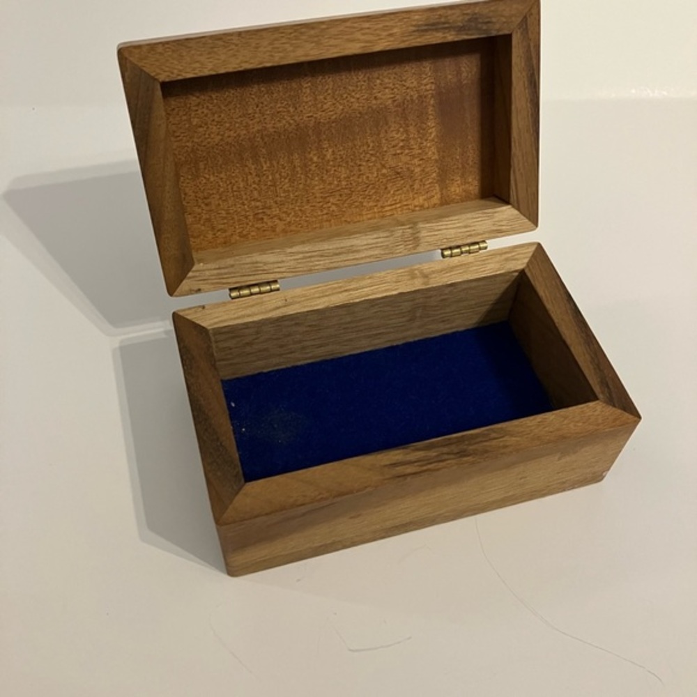 Trinket box lined with velvet